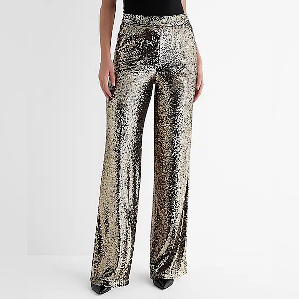 High Waisted Sequin Pants